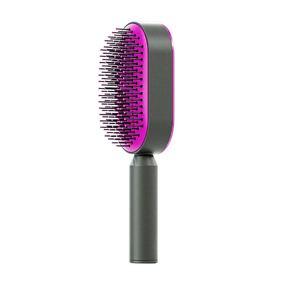 New Hair Brush One-Key Self Cleaning Detangling Scalp Air Cushion Combs Anti-static Scalp Massage for Women Grooming Tool