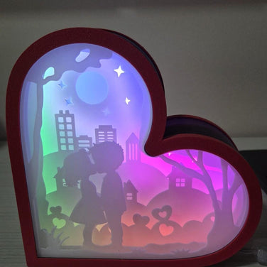 Lampada LED Shadowbox Neon "Baby Guys in Love"